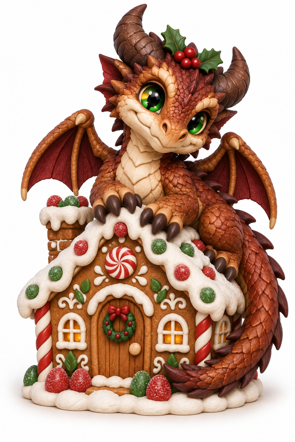 Concept preview: Gingerbread Guardian dragon design