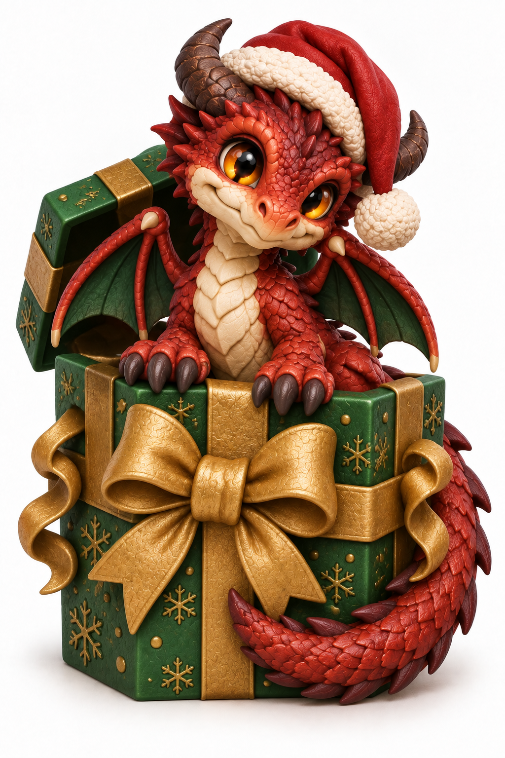 Concept preview: Giftbox Ember dragon in a Christmas present
