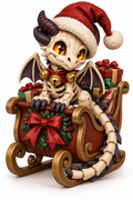 Illustration of the intended Sleighbones Christmas dragon design