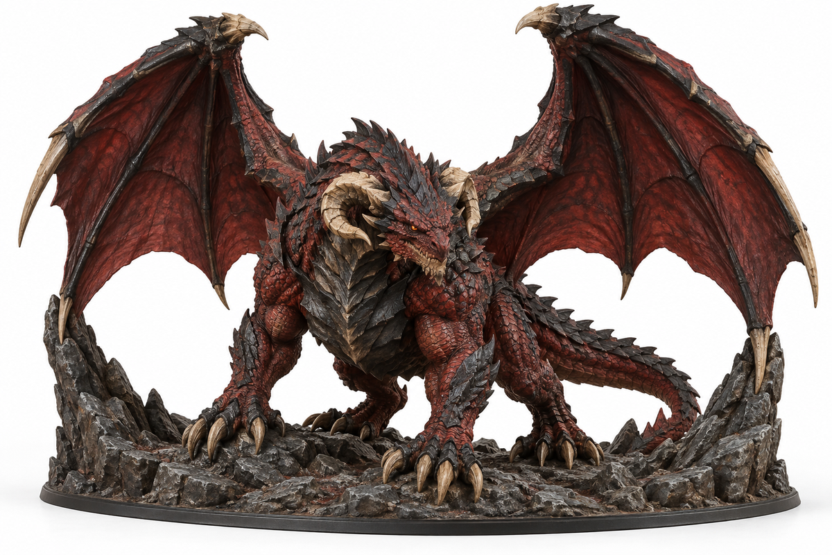 Bloodstone Ravager — original ancient dragon figurine