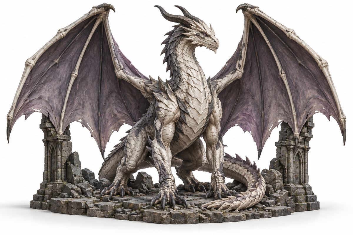 Pale Sepulcher — original ancient dragon figurine