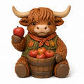 Illustration of the intended Apple Harvest Highland cow design