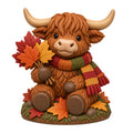 Illustration of the intended Maple Leaf Collector Highland cow design