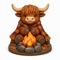 Illustration of the intended Fireside Friend Highland cow design