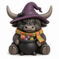 Illustration of the intended Witch's Brew Highland cow design