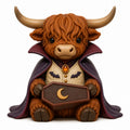 Illustration of the intended Count Moo-cifer Highland cow design