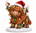 Illustration of the intended Tanglehoof Lights Highland cow design
