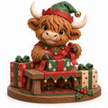 Illustration of the intended Workshop Elf Highland cow design