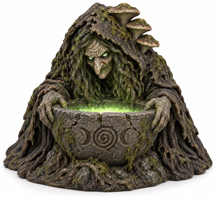 The Hollowroot Crone, The Grimfolk dark fantasy concept artwork