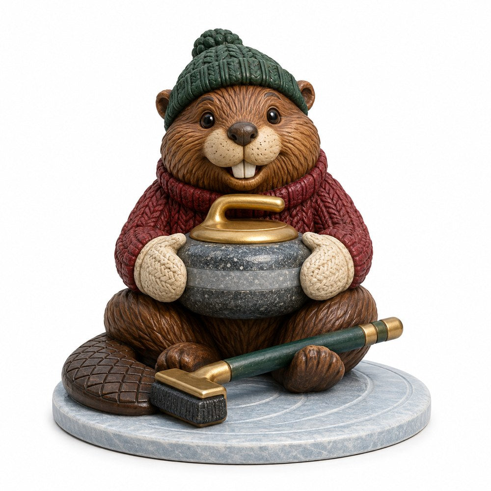 Curling Club Beaver, Cozy Winter Northwood Friends concept artwork
