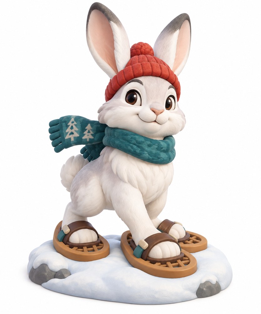 Snowshoe Trailblazer, Cozy Winter Northwood Friends concept artwork