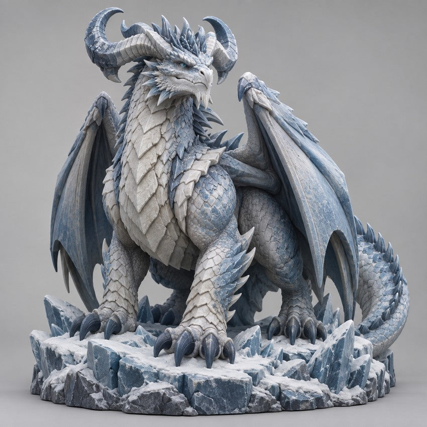 Illustration of the intended The Frost Throne dragon design